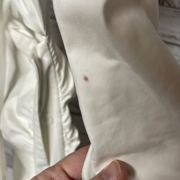 EUC SERGIO HUDSON Asymmetrical Button Up Dress White Size 2 COTTON XS SMALL - Picture 6 of 10